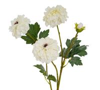 Hill Interiors African Marigold Artificial Flower Spray - White - One Size