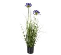 Hill Interiors Agapanthus Artificial Potted Plant in Light Blue Hill Interiors Light Blue