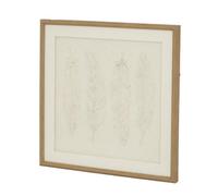 Hill Interiors Alta Feathers Framed Art Print - Brown/White/Grey - One Size - Brown/White/Grey