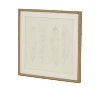 Hill Interiors Alta Feathers Framed Art PrintOne Size Brown/White/Grey HI5202