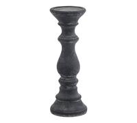 Hill Interiors Amalfi Column Candle Holder - Grey - Grey - 20cm x 10cm x 10cm
