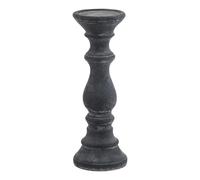 Hill Interiors Amalfi Column Candle Holder - Grey - Grey - 20cm x 10cm x 10cm