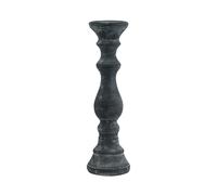 Hill Interiors Amalfi Column Pillar Candle Holder - Grey - Grey - 40cm x 12cm x 12cm