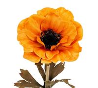 Hill Interiors Anemone Anemone Artificial Flower - Orange - One Size