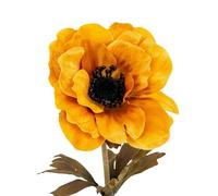 Hill Interiors Anemone Anemone Artificial Flower - Yellow - One Size