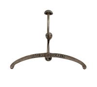 Hill Interiors Antiqued Coat Hanger With Hook - Metal - L13 X W3 X H24 Cm - Silver