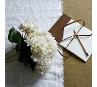 Hill Interiors Artificial Hydrangea Bunch - Plastic - L23 X W23 X H47 Cm - White