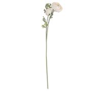 Hill Interiors Artificial Single Short Stem Ranunculus - Soft Cream - One Size