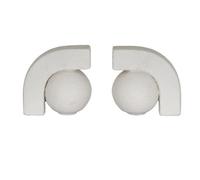 Hill Interiors Ashen Ceramic Book Ends White (One Size)