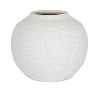 Hill Interiors Ashen Large Round Vase - Ceramic - L23 X W23 X H20 Cm - White
