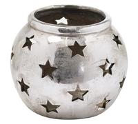 Hill Interiors Aspen Star Candle Lantern Silver (10Cm X 14Cm)
