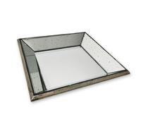 Hill Interiors Astor Distressed Mirrored Square Tray - Gold - One Size - Gold