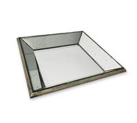 Hill Interiors Astor Distressed Mirrored Square Tray - Gold - One Size - Gold - 100% Mixed