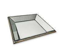 Hill Interiors Astor Distressed Mirrored Square TrayOne Size Gold HI2936