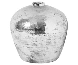 Hill Interiors Astral Hammered Vase - Silver - 38cm x 39cm x 39cm - Silver - 100% Mixed