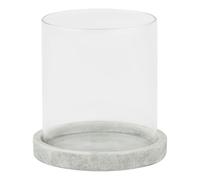 Hill Interiors Athena Hurricane Lantern - White - White - 14cm x 14cm x 14cm - 100% Mixed
