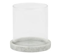 Hill Interiors Athena Hurricane Lantern - White - White - 21cm x 18cm x 18cm