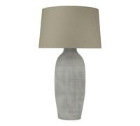 Hill Interiors Athena Olpe Ceramic Table Lamp (UK Plug) - Stone - 71cm x 28cm x 28cm - Stone