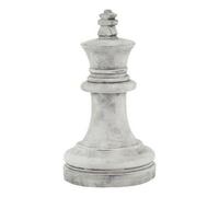 Hill Interiors Athena Stone King Chess Piece - Ceramic - L16 X W16 X H28 Cm - White