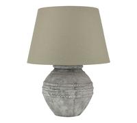 Hill Interiors Athena Table Lamp (UK Plug) - Stone - One Size - Stone