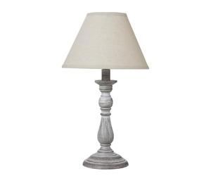 Hill Interiors Augusta Column Table Lamp (UK Plug) (31cm x 12cm x 12cm) (Grey)
