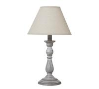 Hill Interiors Augusta Column Table Lamp (UK Plug) in Grey Hill Interiors Grey