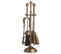 Hill Interiors Ball Topped Companion Set Antique Br (One Size)