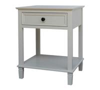 Hill Interiors Belmont Collection 1 Side Table - White - White - One Size - 100% Mixed