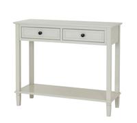 Hill Interiors Belmont Collection 2 Drawer Console Table - Wood - L33 X W90 X H80 Cm - White