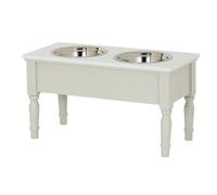 Hill Interiors Belmont Collection Pet Feeder Table - Wood - L28 X W60 X H30 Cm - White