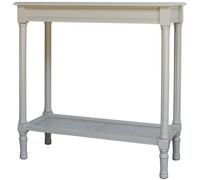 Hill Interiors Belmont Rattan Collection Console Table - White - White - 80cm x 35cm x 80cm - 100% Mixed
