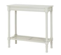 Hill Interiors Belmont Rattan Collection Console Table - Wood - L35 X W80 X H80 Cm - White