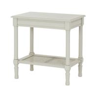 Hill Interiors Belmont Rattan Collection Table - Wood - L40 X W60 X H60 Cm - White