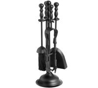 Hill Interiors Black Duchess Steel Hearth Tool Set Black (One Size)