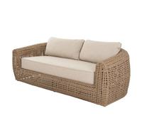 Hill Interiors Bloom Collection Outdoor Sofa - Metal - L108 X W202 X H72 Cm - Brown