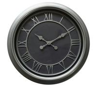 Hill Interiors Bloomsbury Wall Clock - Silver - One Size - Silver - 100% Mixed