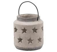 Hill Interiors Bloomville Stone Star Candle Lantern HI4043