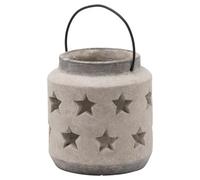 Hill Interiors Bloomville Stone Star Candle Lantern Stone (19Cm X 18Cm X 18Cm)