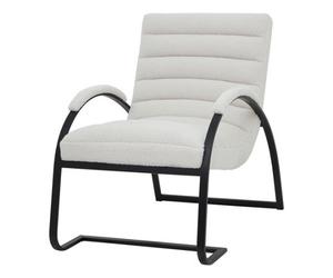 Hill Interiors Boucle Ribbed Arch Accent Chair