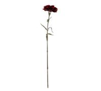 Hill Interiors Burgundy Carnation Stem Artificial Flower - Plastic - L11 X W10 X H56 Cm - Burgundy