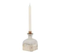 Hill Interiors Burnished Candle Holder 15cm x 10cm x 10cm in Grey | Size: 15 cm x 10 cm x 10 cm Hill Interiors Grey 15 cm x 10 cm x 10 cm