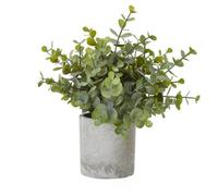 Hill Interiors Button Eucalyptus Artificial Plant Green (22Cm)