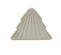 Hill Interiors Ceramic Christmas Tree Dish White (1Cm X 12Cm X 14Cm)