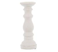Hill Interiors Ceramic Column Candle Holder in White Hill Interiors White