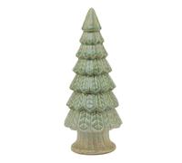 Hill Interiors Ceramic Fir Tree Decoration - Green - One Size - Green
