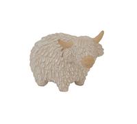 Hill Interiors Ceramic Highland Cow Christmas Dration 10Cm X 8Cm X 14Cm In White White One Size