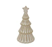 Hill Interiors Ceramic Layered Tree Christmas Dration 33cm x 11cm x 11cm in White | Size: 33 cm x 11 cm x 11 cm Hill Interiors White 33 cm x 11 cm x 11 cm
