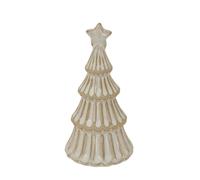 Hill Interiors Ceramic Layered Tree Christmas Decoration White (33Cm X 11Cm X 11Cm)