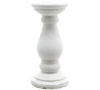 Hill Interiors Ceramic Matte Candle Holder - White - White - 23cm x 11cm x 11cm