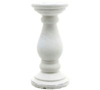 Hill Interiors Ceramic Matte Candle Holder - White - White - 23cm x 11cm x 11cm